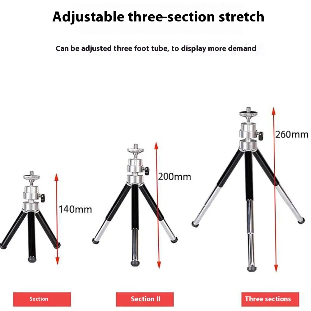 1PC Universal Mini Flexible Tripod 3 Section Stand Holder for Projector Camera Desktop Tripod for GoPro Phone Tripod for Camera