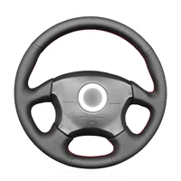 Protector para volante de coche de cuero negro cosido a mano para Subaru Impreza WRX 2002 2003 2004 Impreza WRX STI 2004