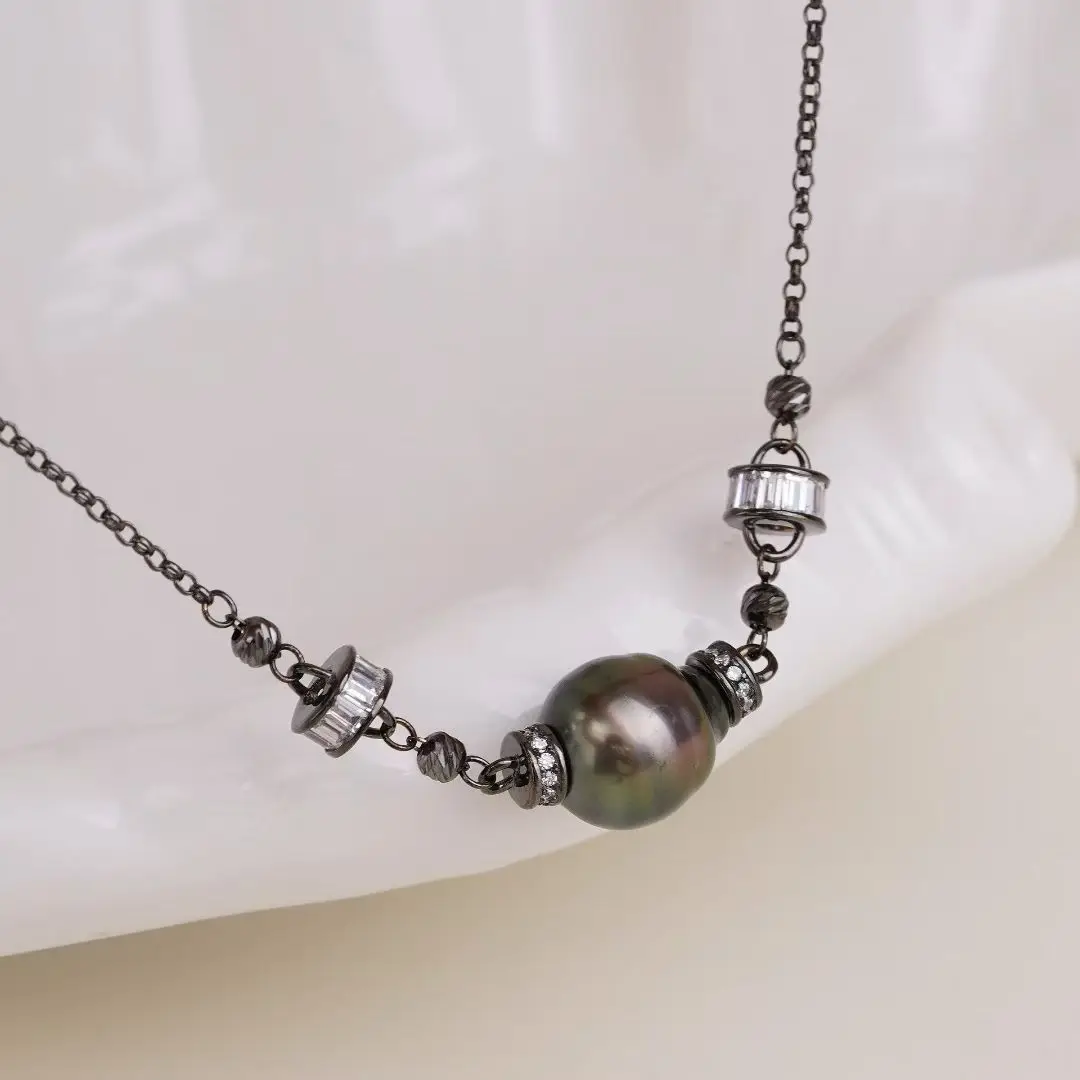 

Изысканное ожерелье из стерлингового серебра 925 пробы, крепления для ювелирных изделий, детали, фурнитура, аксессуары для жемчуга 10-12 мм