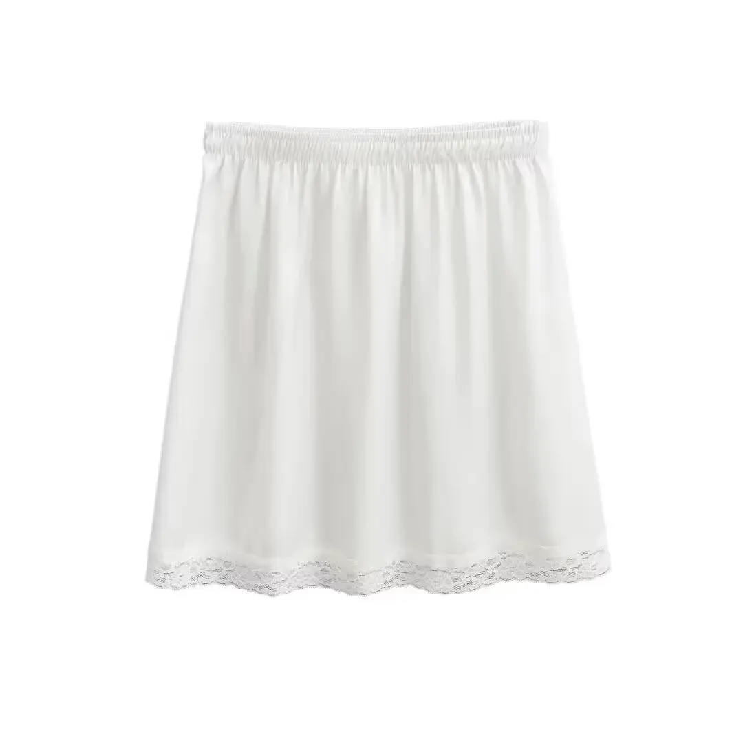 

Повседневная юбка с эластичной резинкой на талии для маленьких девочек, базовая юбка BM с кружевной отделкой, летняя универсальная антивозрастная юбка