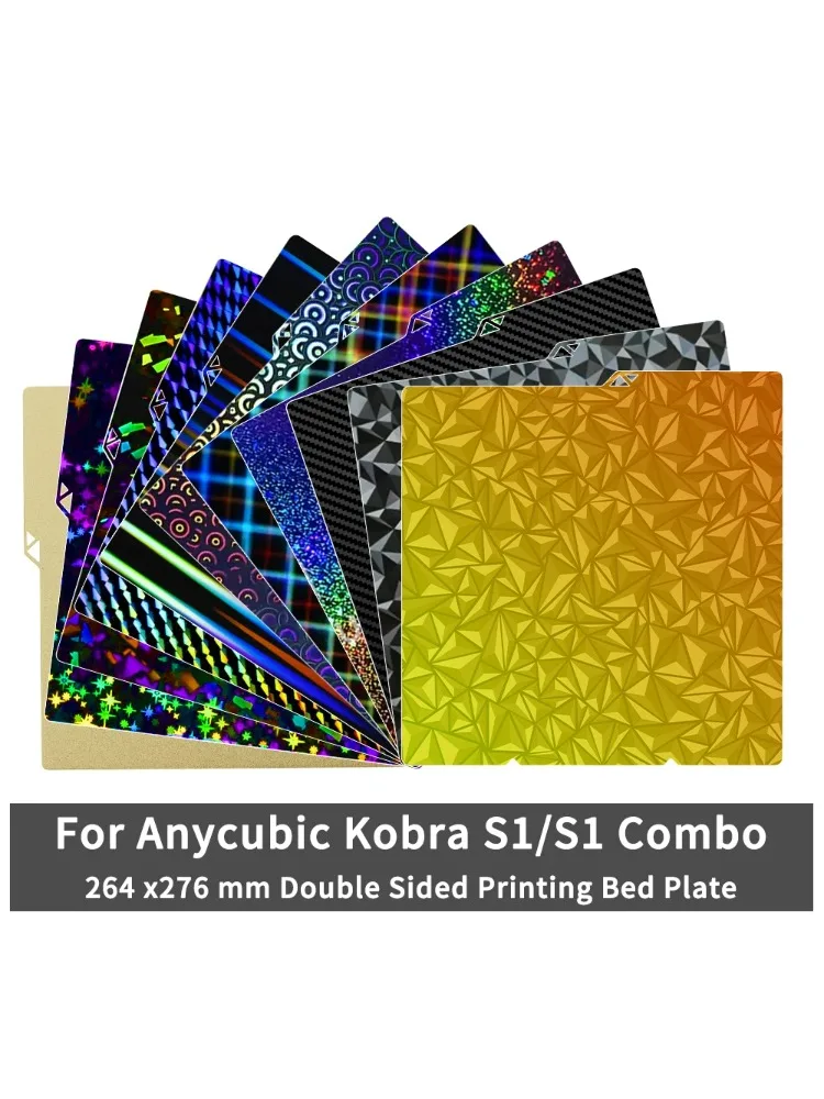 Płyta PEI do drukarki 3D Anycubic Kobra S1, wymiary 264x276 mm, teksturzowana, zestaw Kobra S1, dwustronna płyta PEI/PET/PEY, do modeli Kobra S1C/X. — zdjęcie produktu 6