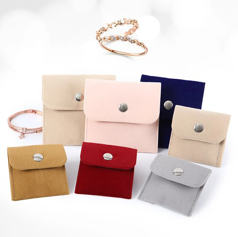 Jewelery Pouch Soft Velvet Jewelry Packaging Bags Wedding Rings Earrings Gift Bracelet Necklace Pendant Display Storage Bag