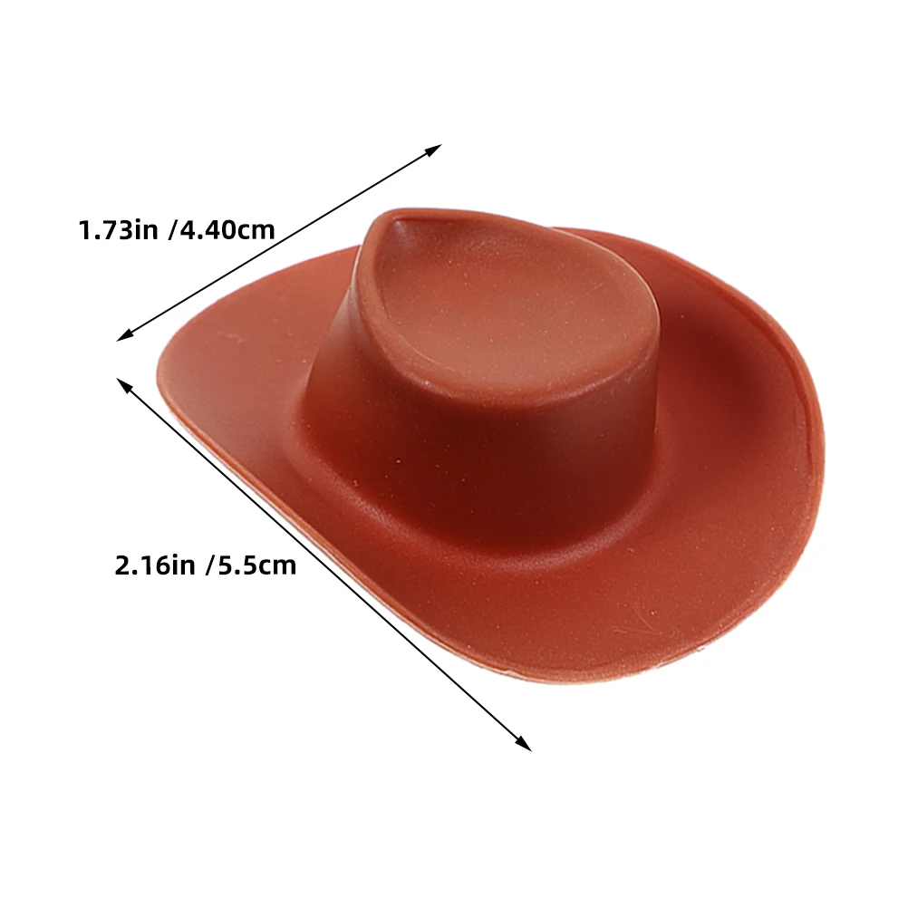 60Pcs Plastic Mini Western Hats Cute Cowgirl Themed Decor for Crafting DIY Party Supplies Tabletop Arrangements