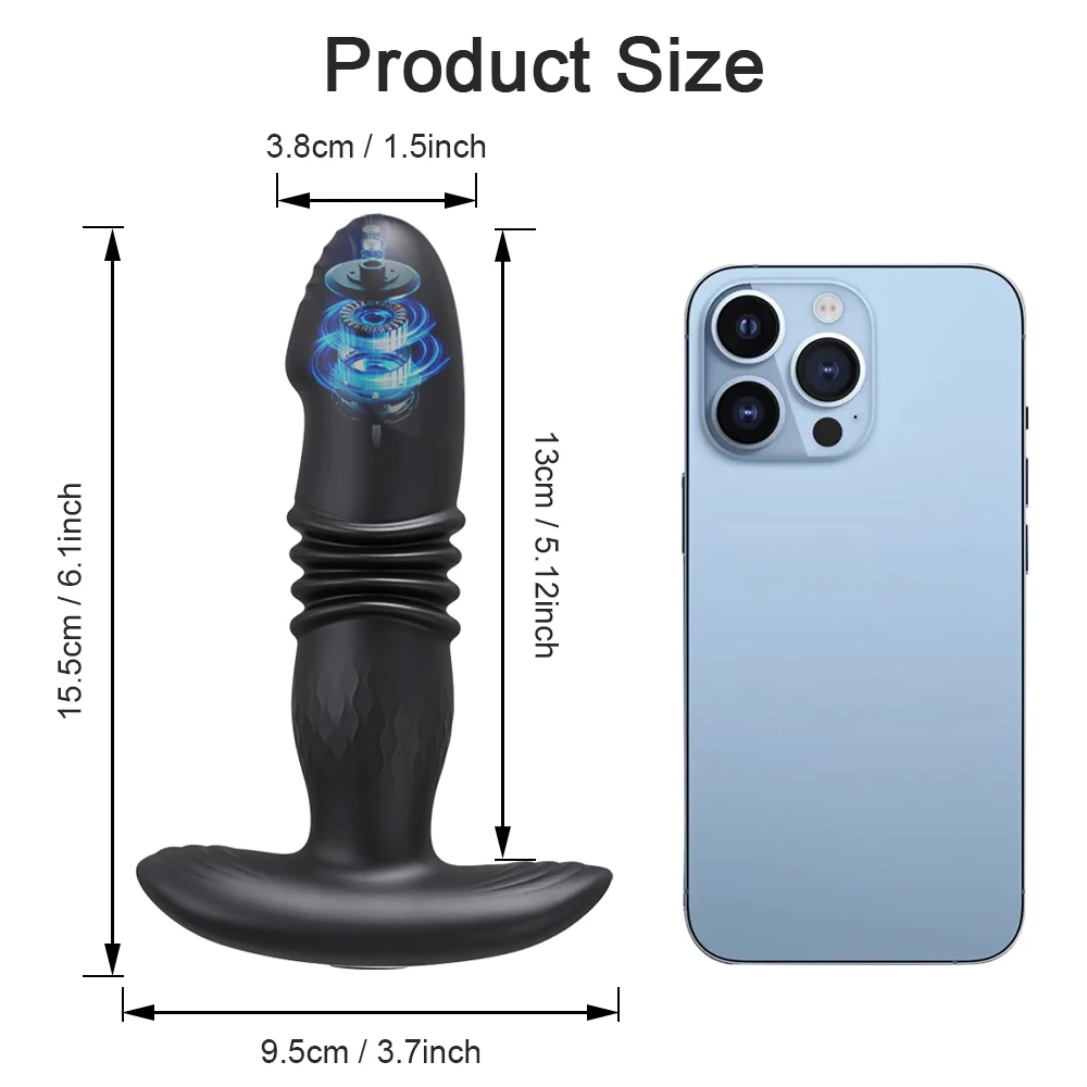 Male Telescopic Prostate Massager APP Bluetooth  Vibrating Butt Plug Anal for Men Gay Anal Plug Wireless Remote Butt Plug