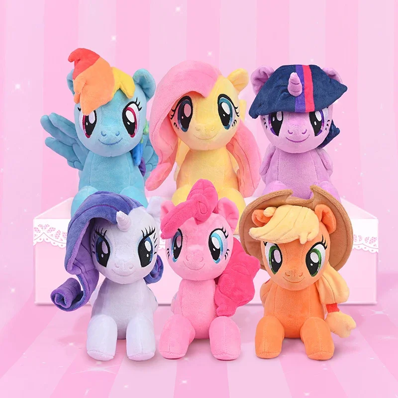 

New My Little Pony Plush Toys Twilight Sparkle Pinkie Pie Rarity Fluttershy Applejack Rainbow Dash Stuffed Doll Kid Xmas Gift