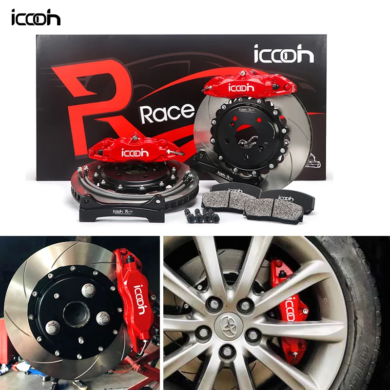 

ICOOH Racing Brake System 4 Piston Brake Caliper With Durable 330x28mm Disc Wheels r17 For Honda accord 2003 2007