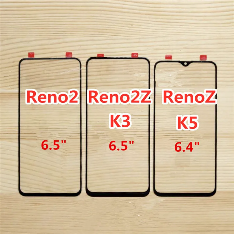 Reno5 Front Screen For OPPO Reno Z K5 K3 2 2Z 3 4 SE 5 Lite 6 4G 5G Touch Panel LCD Display Out Glass Replace Repair Parts+OCA