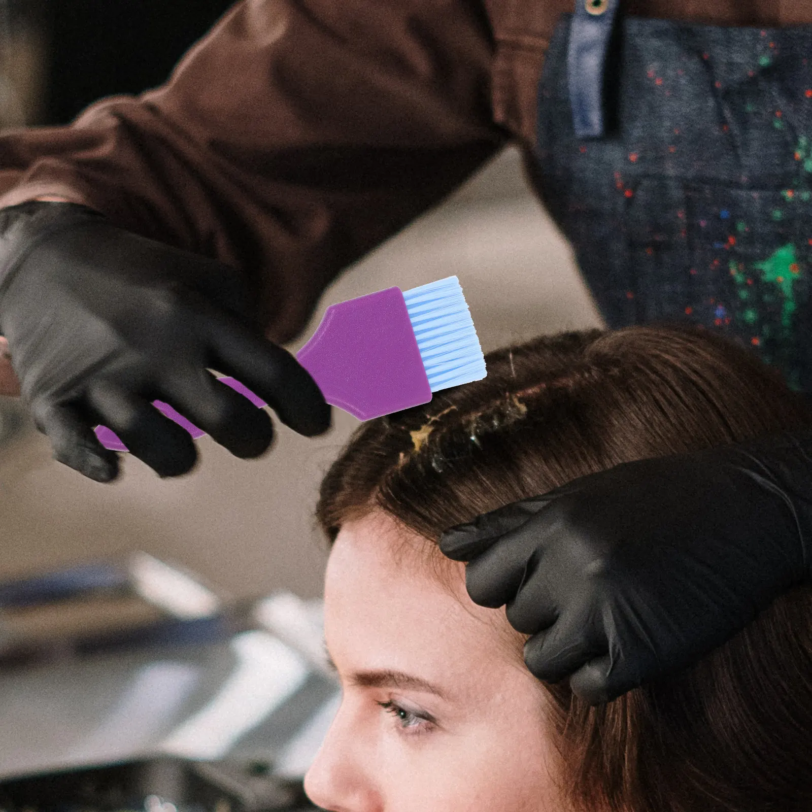 

Набор из 3 матовых противоскользящих кистей для окрашивания волос с ультрамягкой щетиной для равномерного нанесения краски, профессиональные инструменты для салонов и домашнего использования