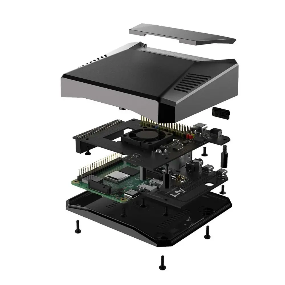 Argônio um caso m.2 para raspberry pi 4b com argônio um m.2 sata placa de expansão suporte uasp usb 3.0 para raspberry pi 4 modelo b