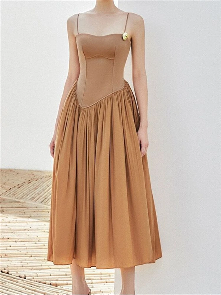 

Party Embroidery Beach Sleeveless Backless Runway Boho Lace Sundress Women Spaghetti Strap Dress Sexy Summer 2022 Woman Dresses