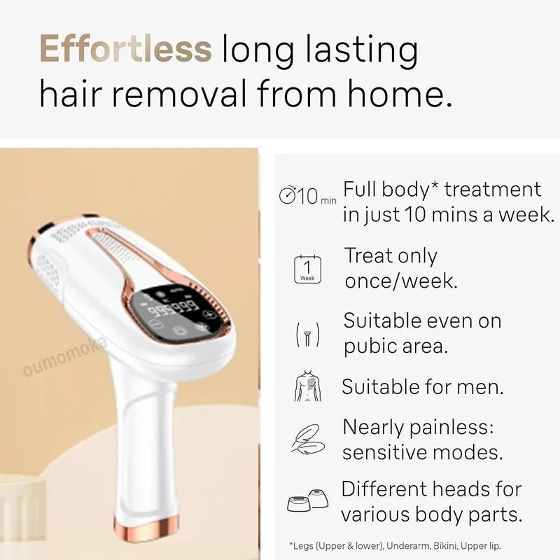 Mesin laser penghilang rambut permanen, Laser IPL penghilang rambut permanen, pelurus getaran, alat cukur pria, laser rambut wajah wanita, Epilator