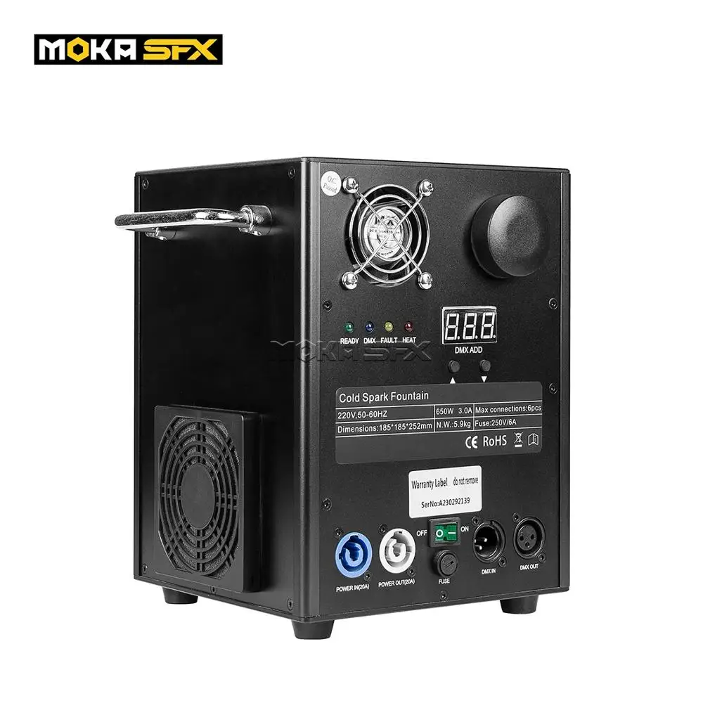 650w Cold Spark Fountain Machine Remote DMX Control Spark Machine Fountain Cold Fireworks Effect for DJ Wedding Show