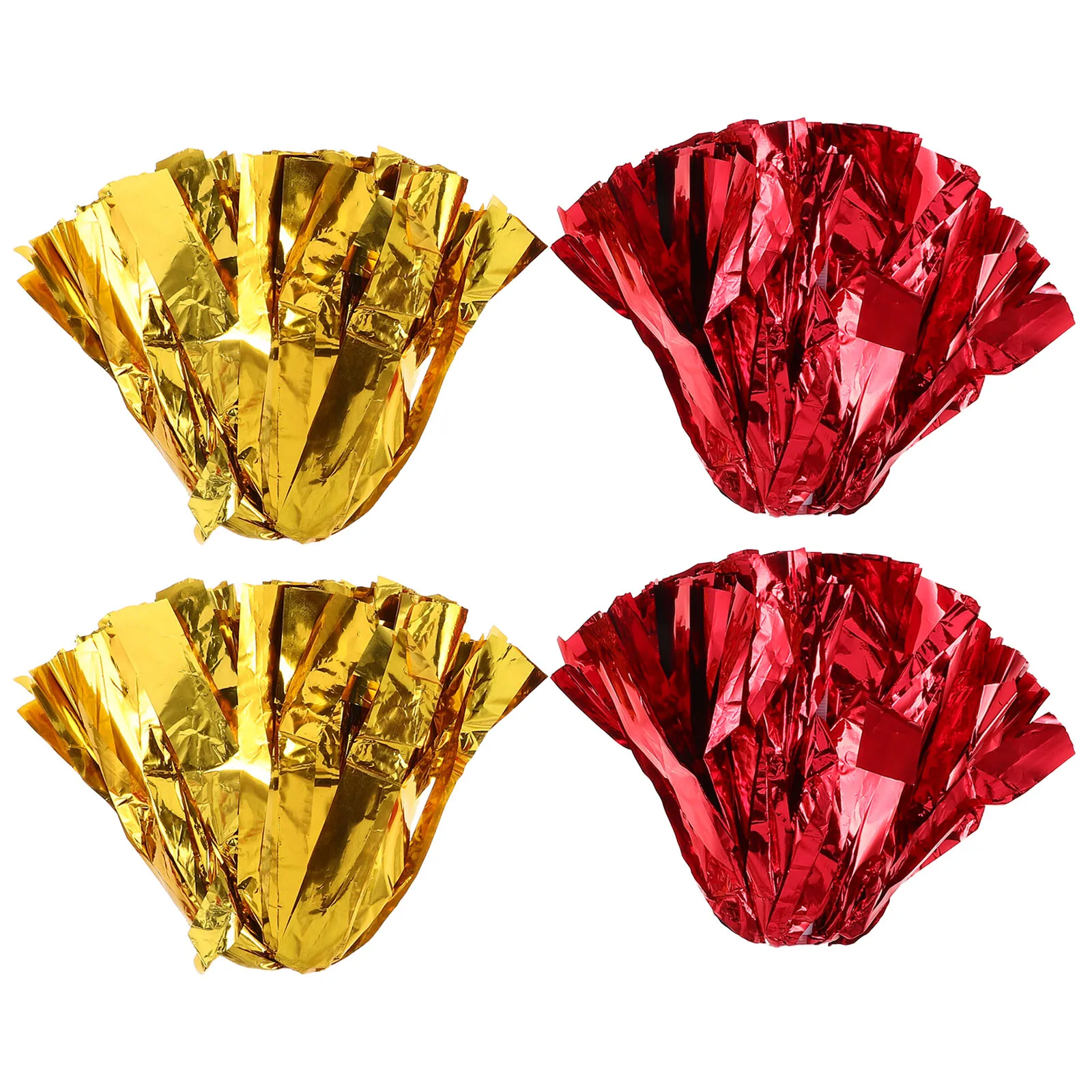 

4pcs Cheerleading Pompoms Lightweight High Color Saturation Cheering Hand Flower Girls Props Kids Accessories