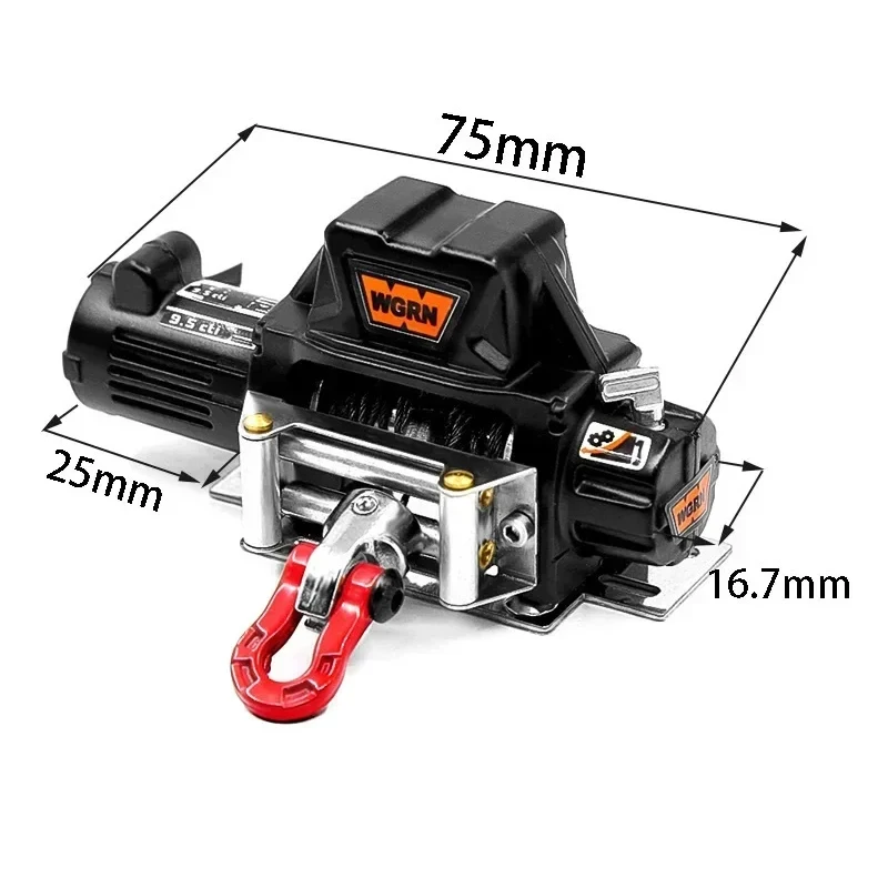 Simulation Metal Automatic Winch for 1/10 RC Crawler Car Axial SCX10 TRAXXAS TRX4 RC4WD D90 KM2 Redcat Upgrade Parts