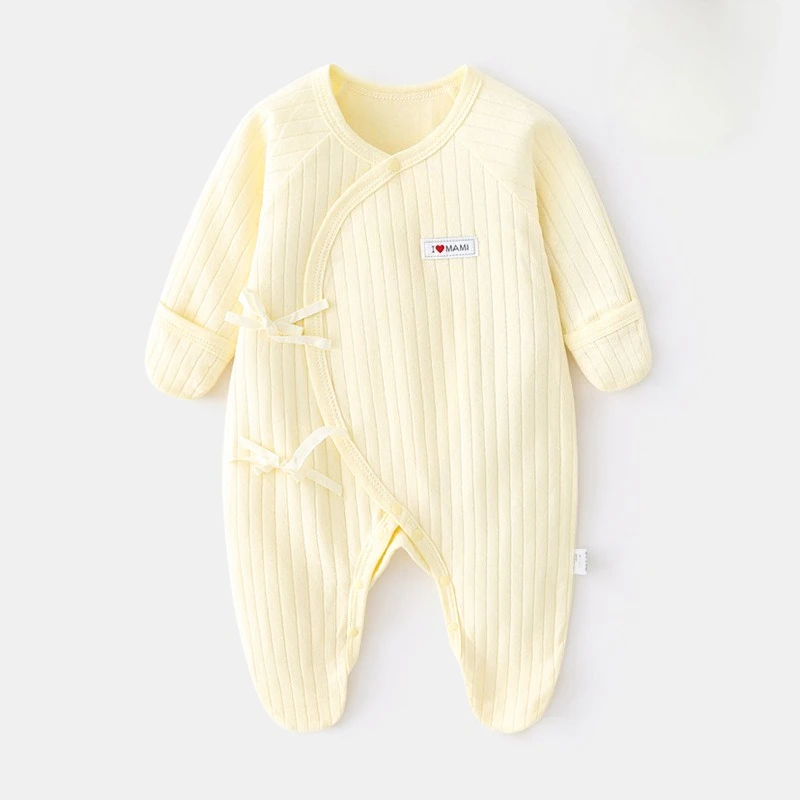 Long Sleeve Baby Onesies 2025 Baby Clothes Summer Leg-Wrapping Onesies Soft Boys Romper Cartoon Newborn Bodysuit 0-9Month