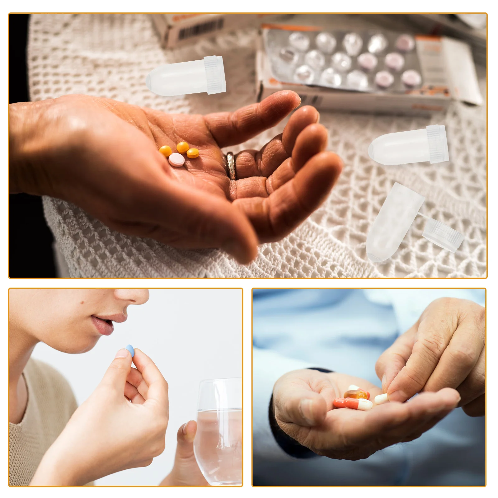 

100pcs Capsule Shell Single Miniature Medicine Box Pills Container Abs DIY Cases Portable Storage Solution For Vitamins Travel