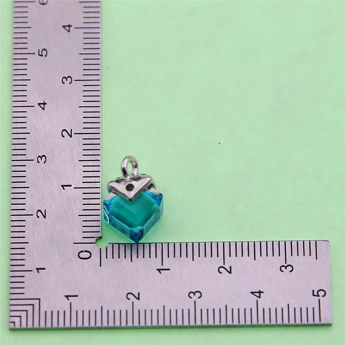 6pcs random color crystal pendant diy handmade necklace bracelet accessories square crystal pendant