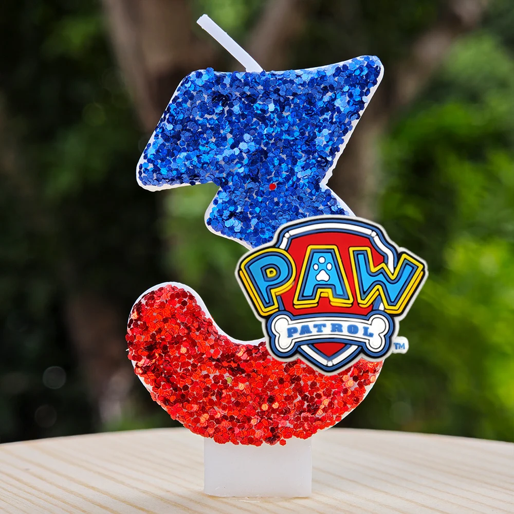 Paw Patrol Kerze 0-9 Zahlenkerze Paw Patrol Cartoon Charakter Party Kuchen Plug-in Geburtstagstorte Dekoration Babyparty Geschenk