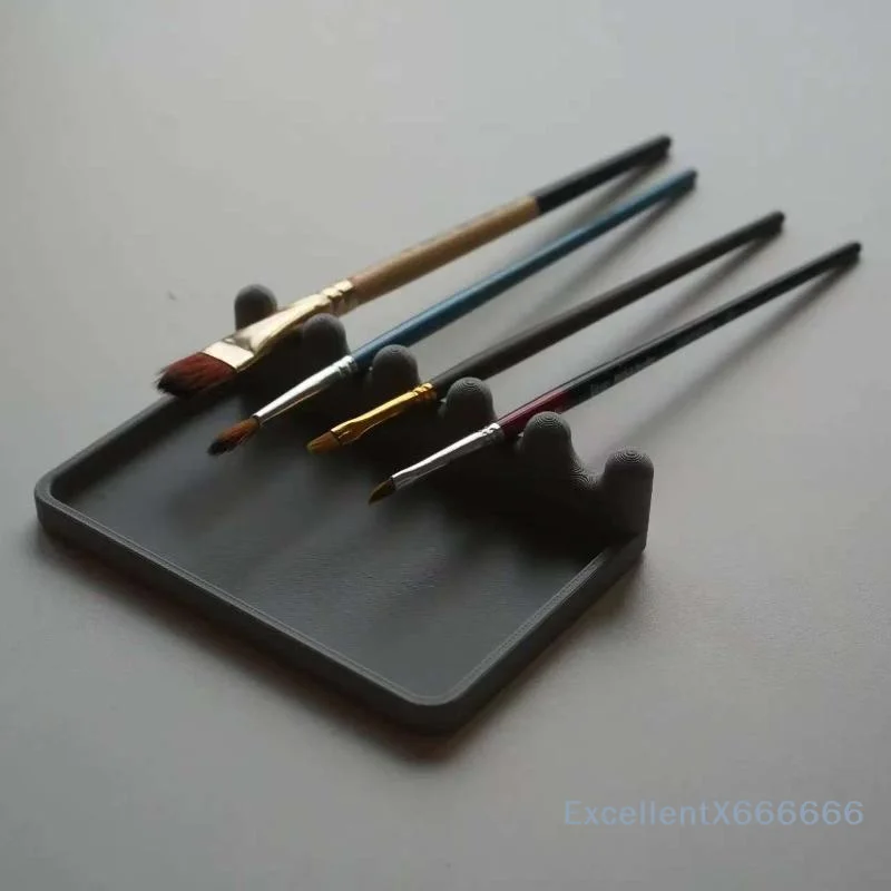 3D Paint Brush Holder With Drip Tray Stackable Portable Brush Organizer for Small Studio Art Supply Storage Solution