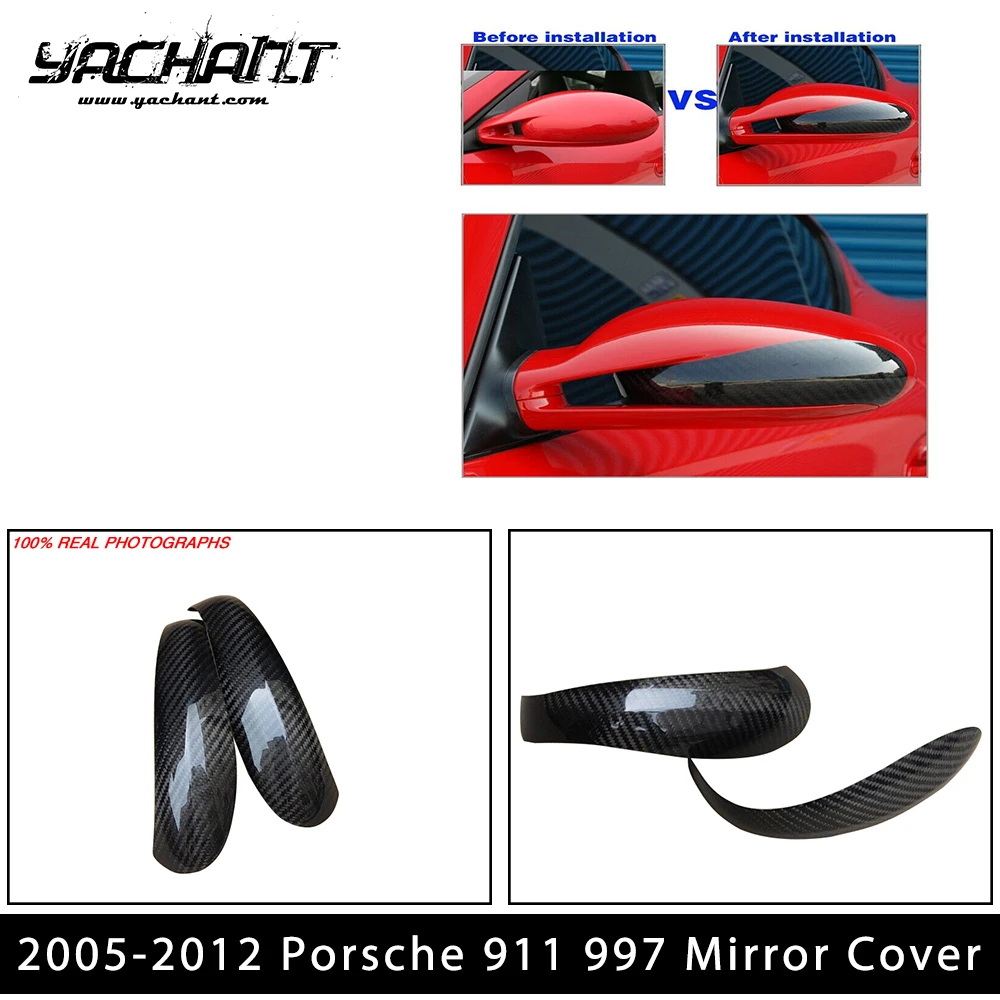 Car-Styling Auto Accessories Carbon Fiber Mirror Cover Fit For 2005-2012 Porsche 911 997