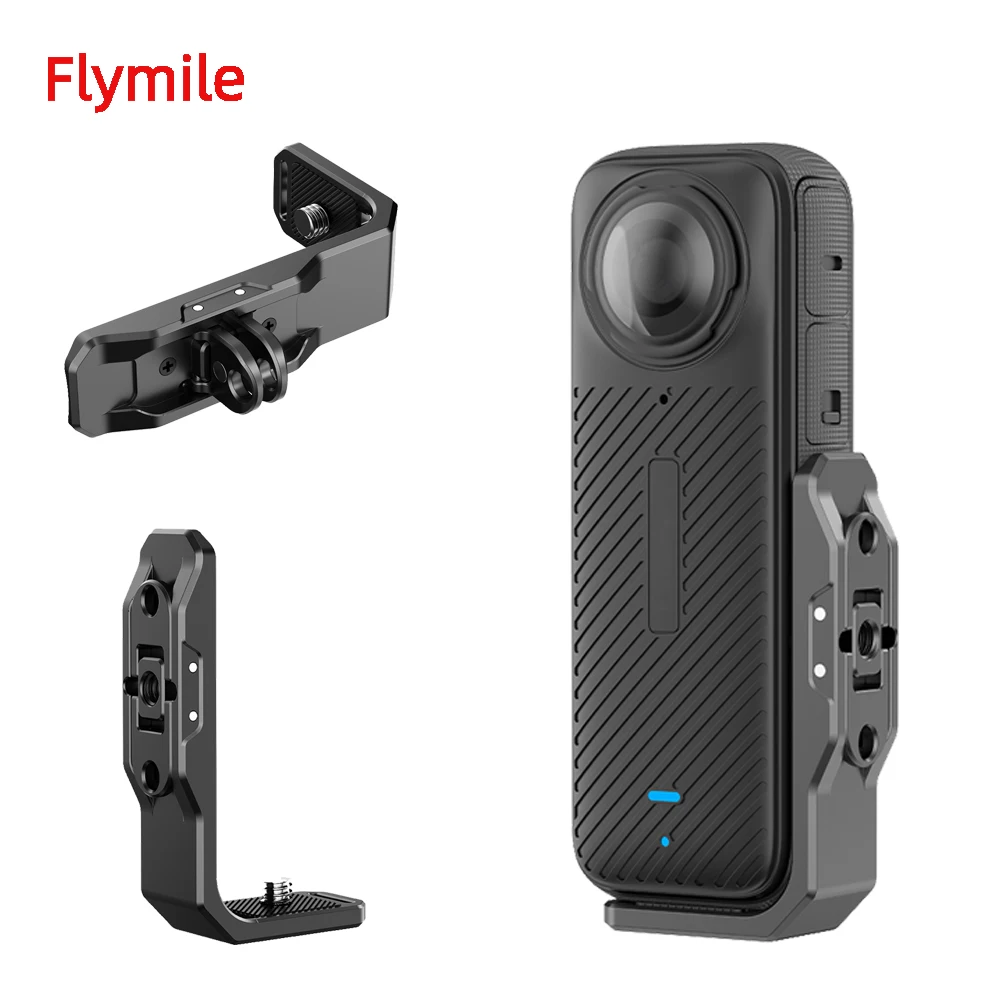 

Flymile Expansion Bracket for Insta360 X5/X4 Camera Accessories 1/4 Screw Hole L-Shaped Tripod/Fill Light Adapter Mount