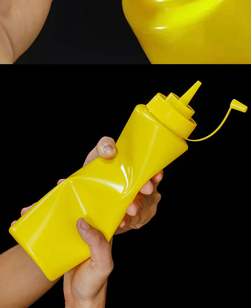 Quetschflasche, Kunststoff-Quetschflasche, Ketchup, Salatsauce, Senf, Saucen, Olivenöl, Kunststoff, spitze Gewürzflasche, Küche – Detail 10