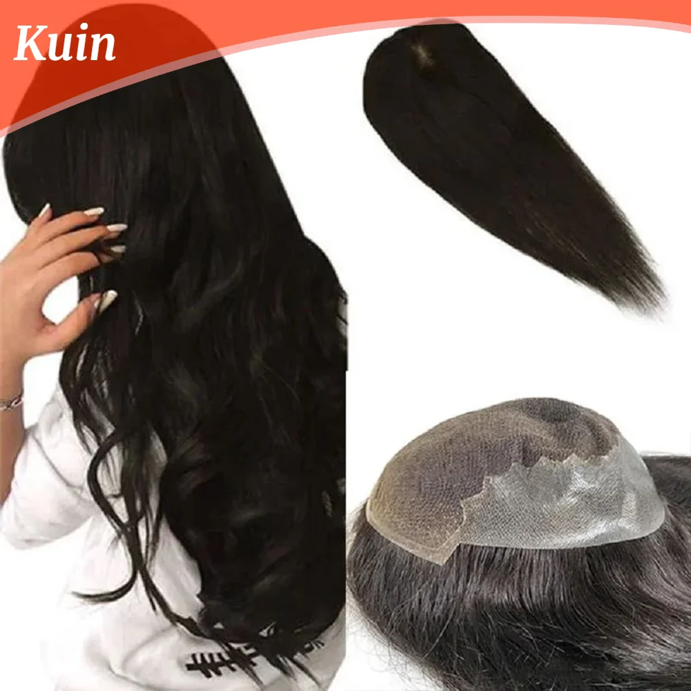 Human Hair Capillary Prosthesis Lace&Pu Women's Wigs Men Toupee Customized Q6 Long Wig Male Hairpiece Natural Hairline Man Wig