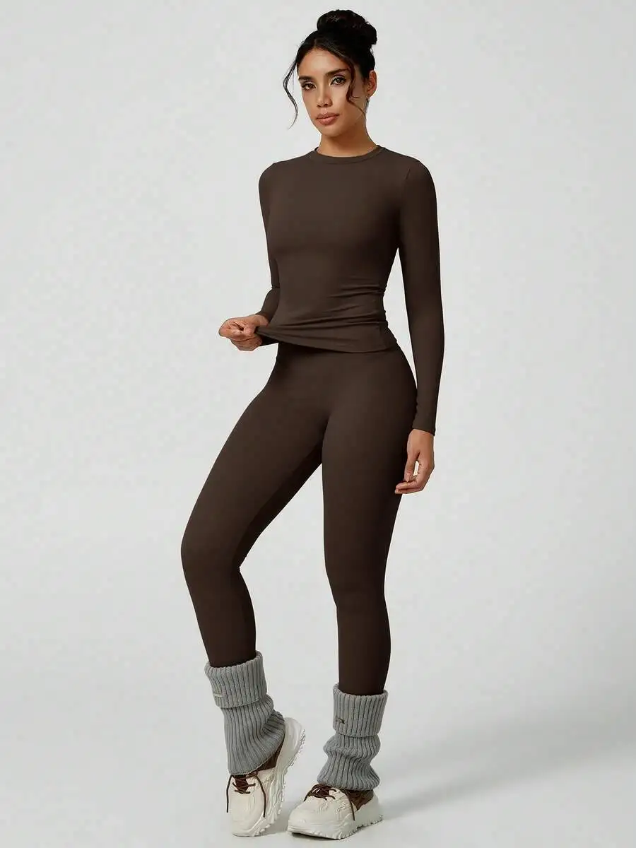 

Womens Stretchy Tight Yoga Fitness Set For Outdoor Sports Spring
