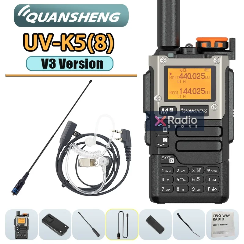 全盛 UV-K5(8) UV-K6 5W トランシーバー エアバンド無線 UHF VHF DTMF