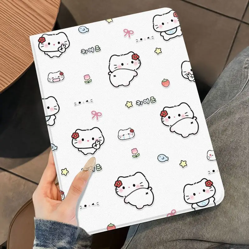 

Чехол для iPad A16 2025 11th 10th 9th 8th 7th Generation Mini 4 5 6 7 8.3 Air 6 5 4 3 Pro 2024 13 дюймов Новый милый чехол Hello Kitty