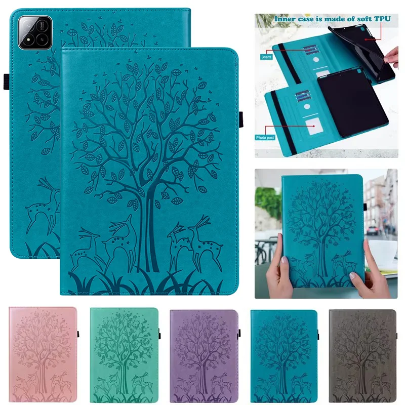 Funda For Xiaomi Pad 7 Case 11.2 inch Cute Deer Wallet Cover for Coque Xiaomi Mi Pad 7 / Xiaomi Pad 7 Tablet Case Girl Kids