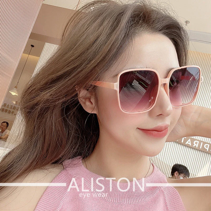 New sunglasses, women's sunglasses, big square, sunshade, UV protection, INS, red Tiktok, live broadcast