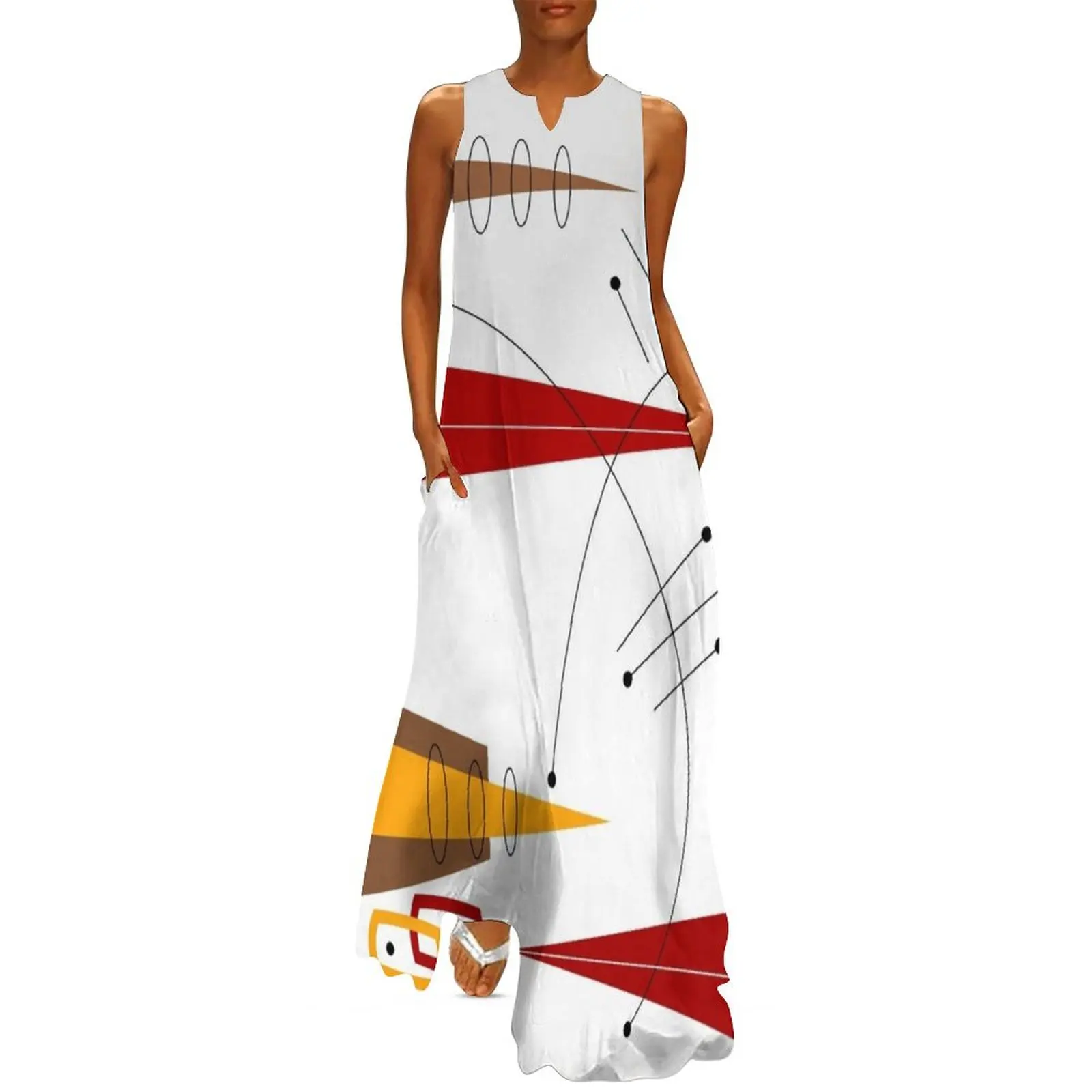 

Mid-Century Modern Abstract Long Dress Women"s long dress summer woman dress 2024 Womens dresses