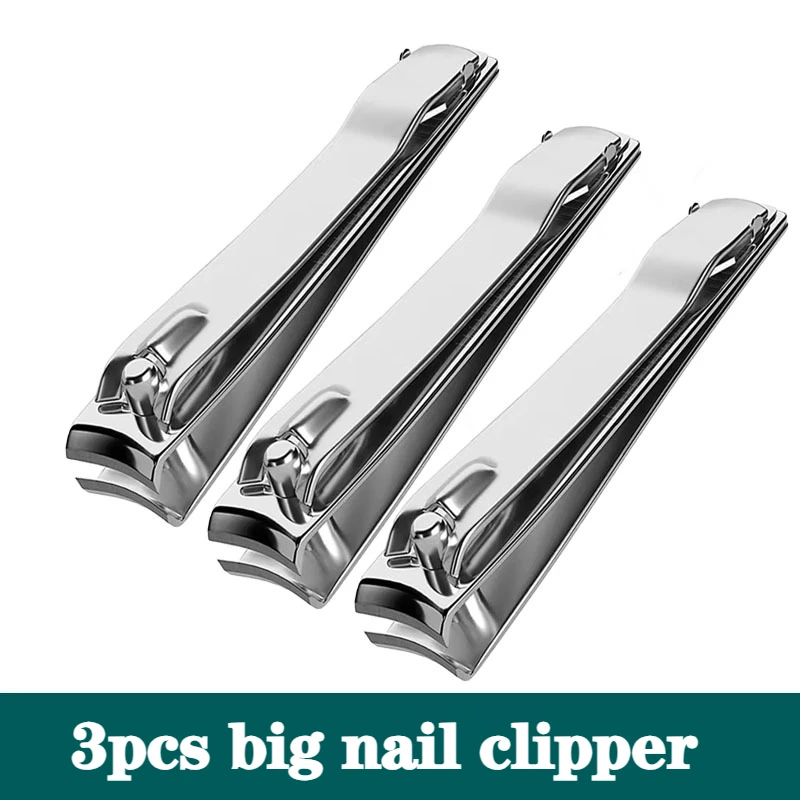 Splash resistant nail clippers with File, stainless steel scissors for nail beauty tools, for hard nails,wide and durable knives