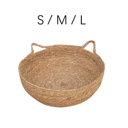 Cat Bed Basket Round Furniture Universal Pet Supplies Cat Scratch Mat Cave Nest