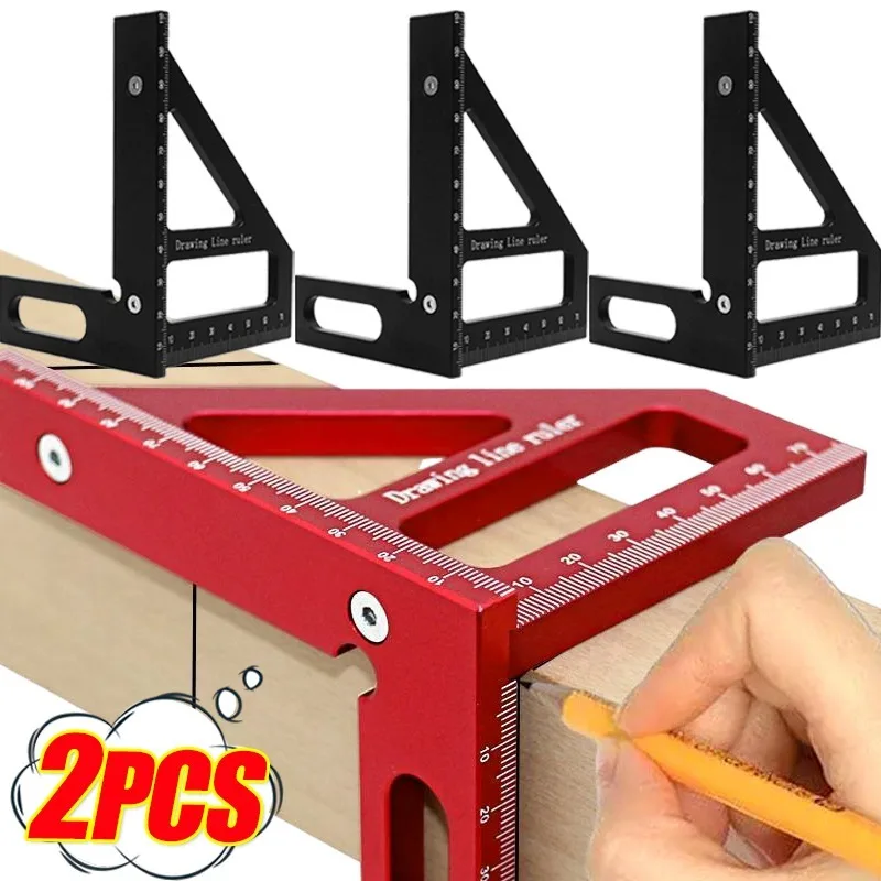 

2/1PCS 3D Multi-Angle Measuring Ruler 45/90 Degree Layout Measuring Triangle Rulers Creating Spacing Marks Drawing Line Tools