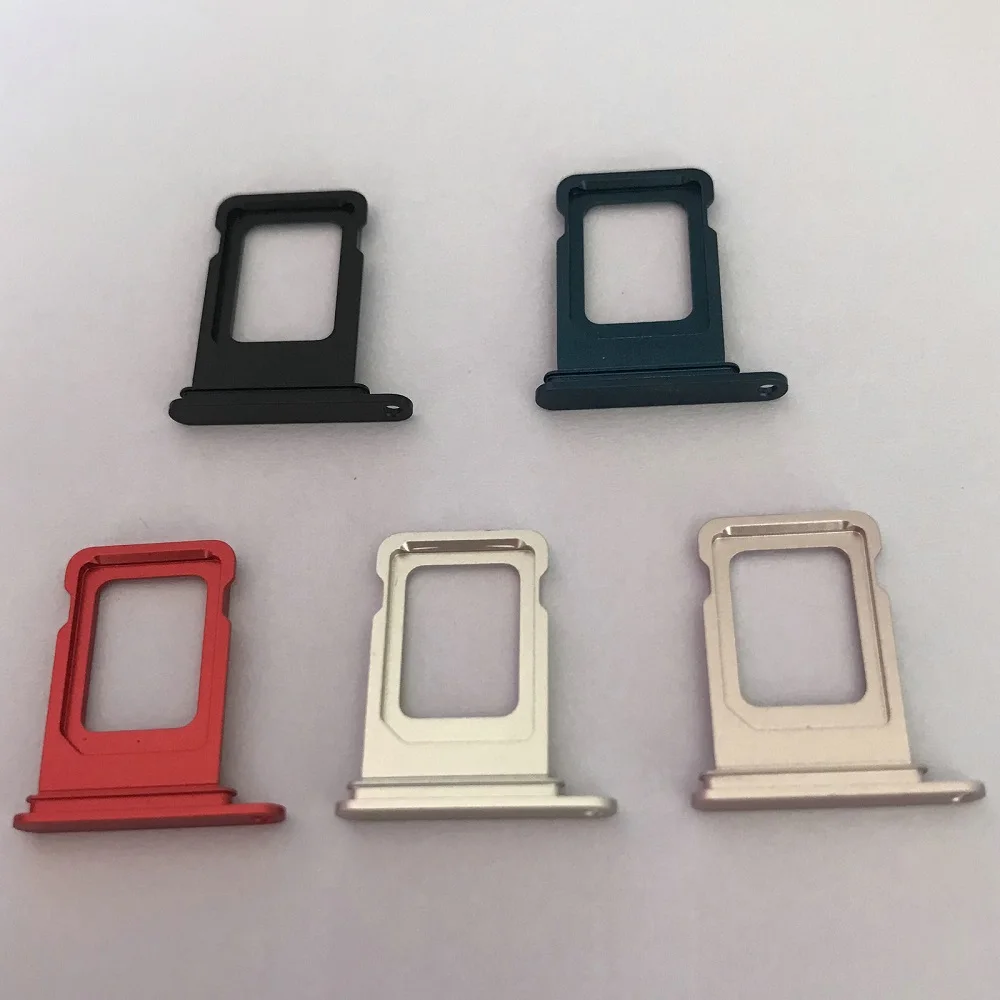 For Apple iphone 13 Single/Dual SIM Card Tray Sim Card Holder With Free Eject Pin Silver Black Blue Red Green Pink