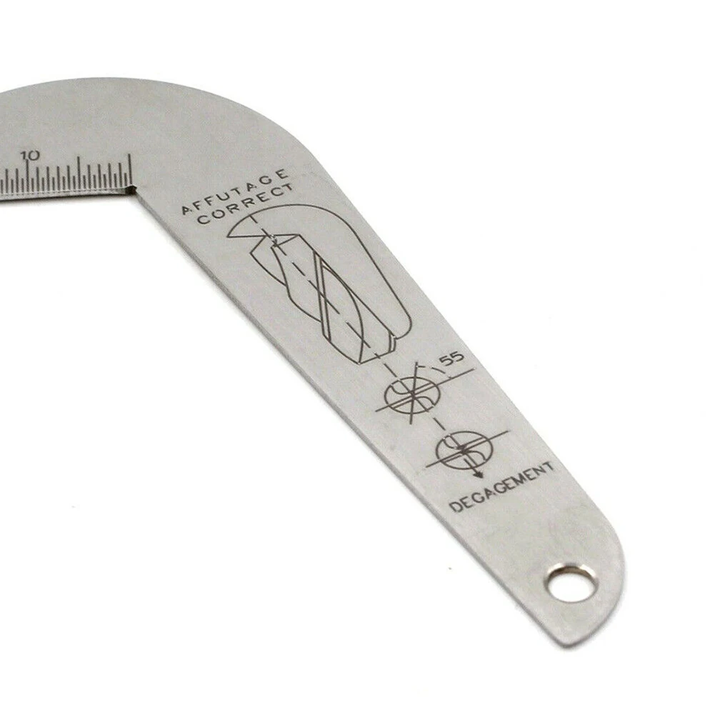 Drill Gauge Tools for Sharpening Drill Bits Double Sided Stainless Steel Gage with 118 Degree Angle Measurement Markers