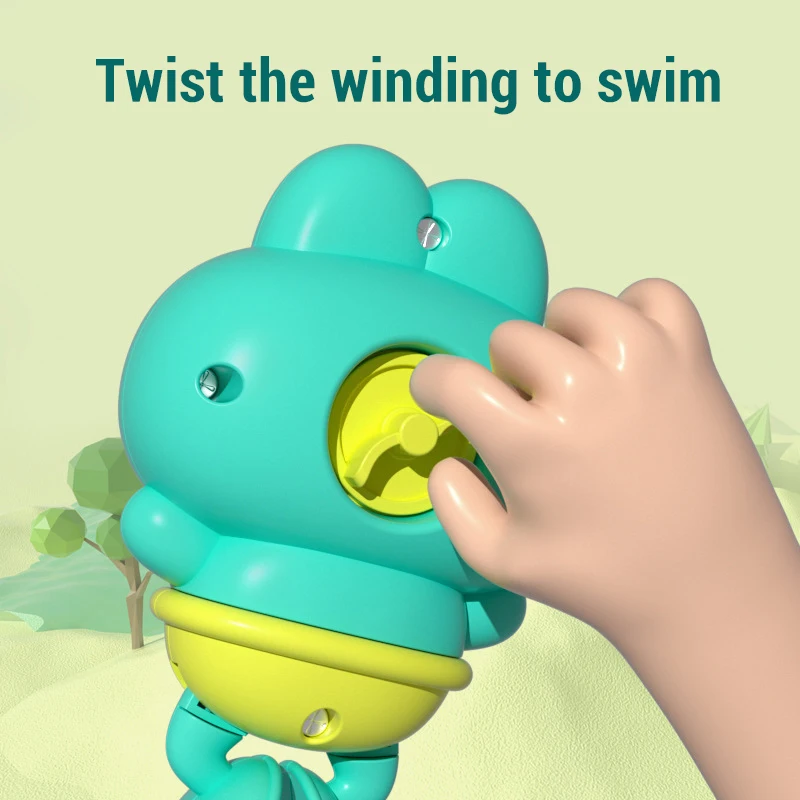 New Baby Water Toy Water Chain Clockwork Bathing Cute Swimming Turtle Toy Cartoon Animal Baby Beach Bath Toy Kid Water Playing