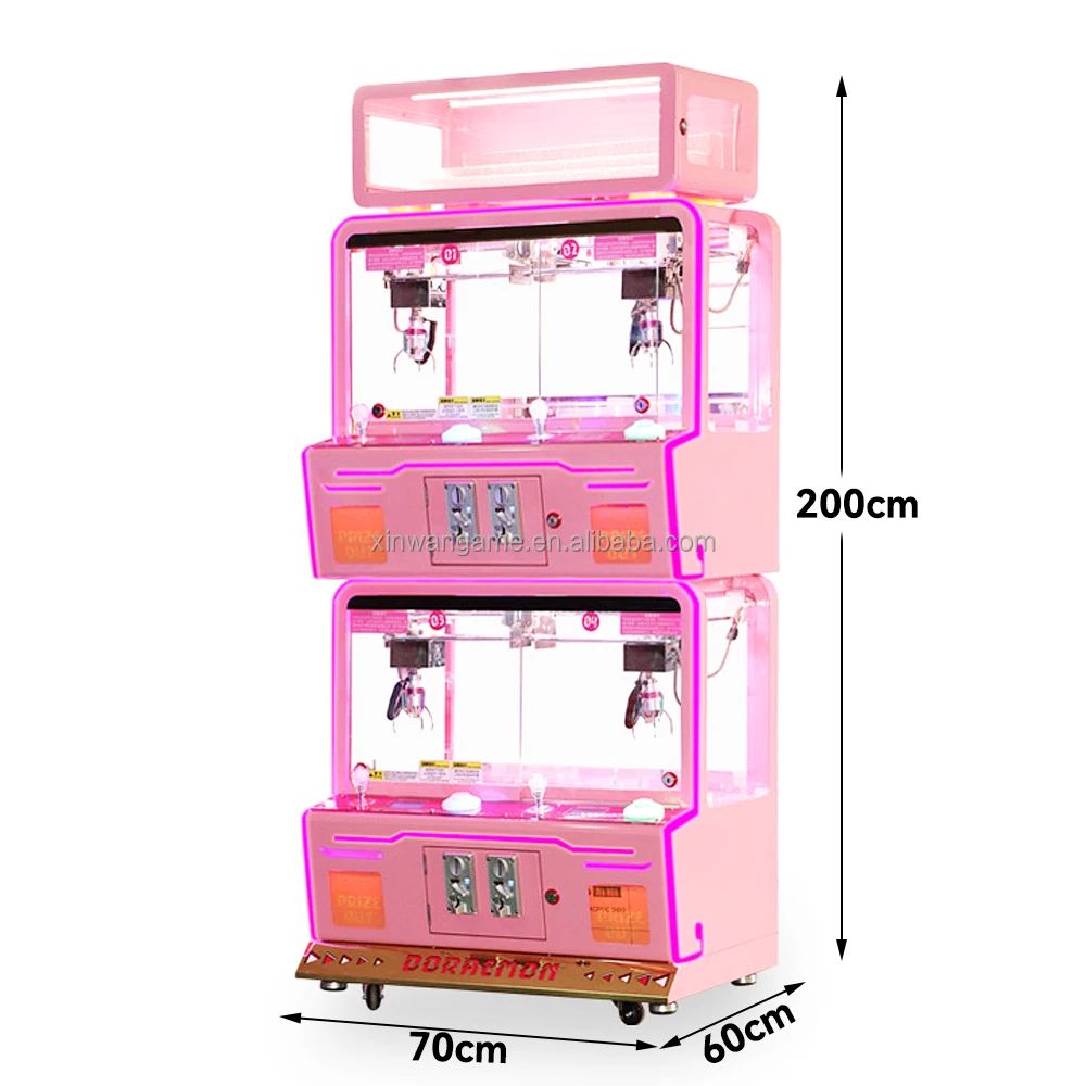 4-Player Boutique Pink House Arcade Mini Vending Machine Metal Toy Crane Claw For Prize Catcher Game Factory Sale