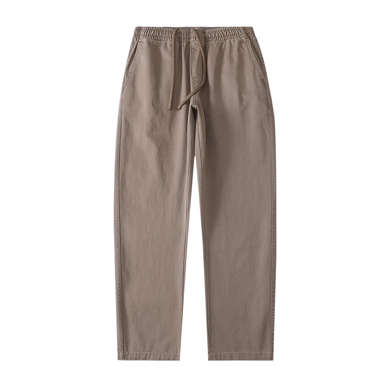 Pantaloni pull-on in twill di cotone Donna Uomo Pantaloni casual kaki Pantaloni unisex
