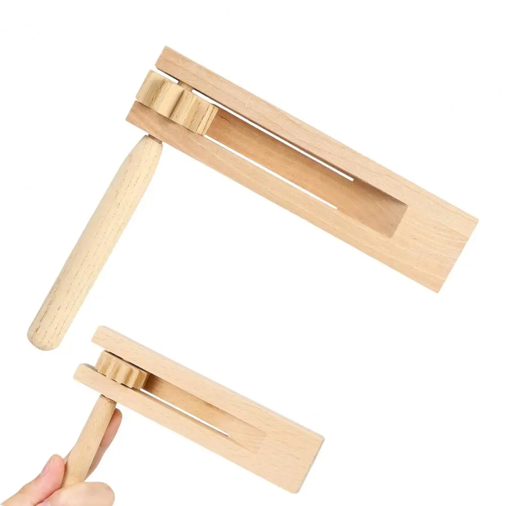 Orff Instruments Birch Wood Ratchet Noise Maker for Sporting Events Celebrations Hand Rattle Toy Instrument for Games Orff