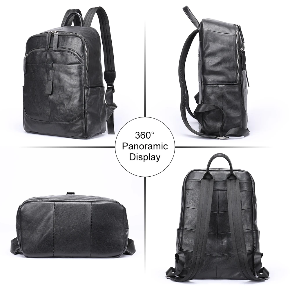 MVA Brand Backpacks For Men Leather 14\