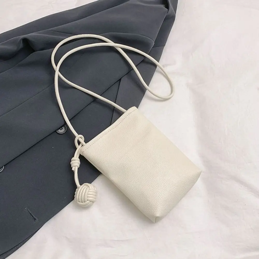 PU Leather Mobile Phone Crossbody Bag Candy Color Small Purses Leather Trend Shoulder Bag Simple Soft Mini Summer Shoulder Bags