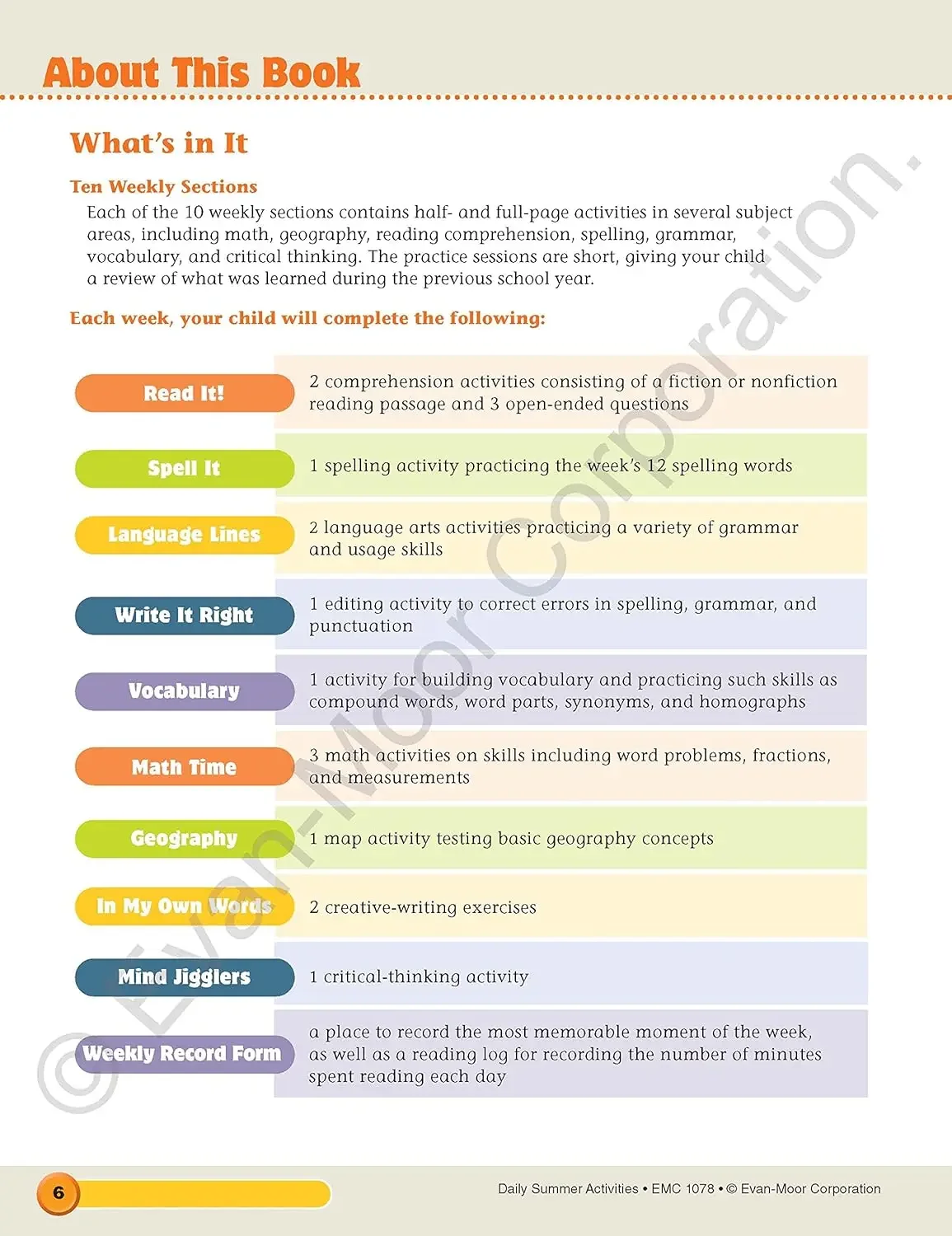 Evan-Moor Daily Summer Activities, Grade 7-8 Workbook,aged 11 12 13 14, English book 9781629384900