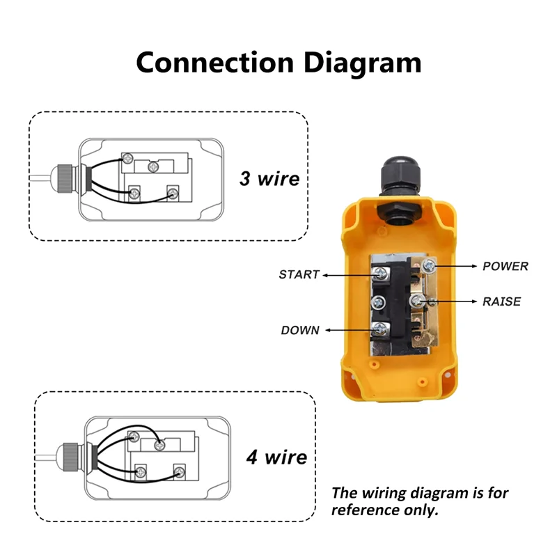 Interruptor de Control remoto para remolque volquete, 12V CC, interruptor de Control arriba y abajo, bomba hidráulica, elevación de acción eléctrica, descarga de camión