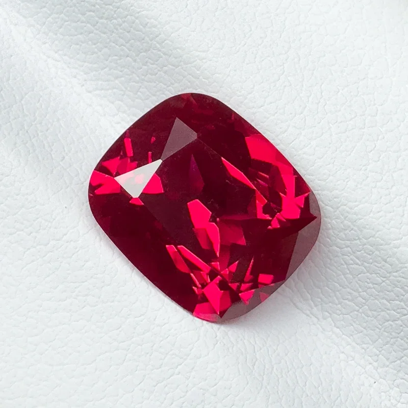 Lab Grown Ruby Rectangular Cushion Cut Pigeon Blood Red 9x11mm 5.5ct 10x12mm 6ct Top Quality Gemstone  with AGL Certificate