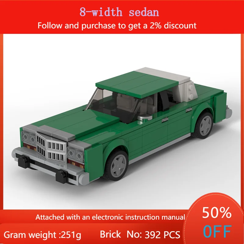 

392 детали, строительный блок, модель автомобиля, 8, широкий строительный набор для автомобиля для мальчиков и взрослых, игрушка в подарок на Рождество и день рождения