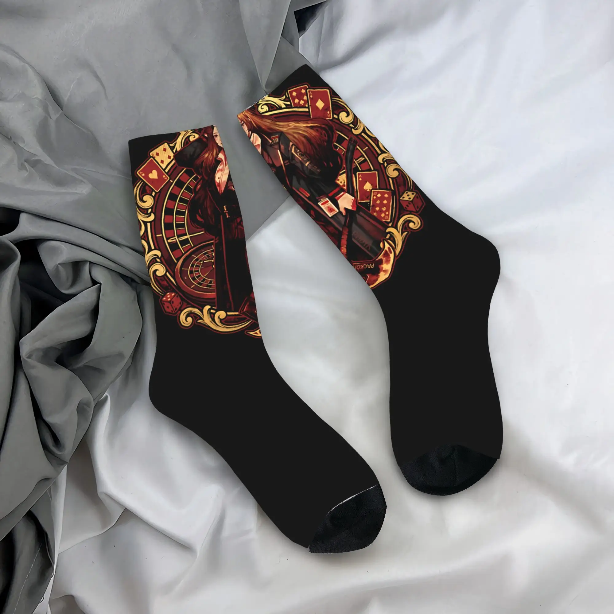 Men Socks Limbus Company Rodion Roulette Emblem Anime Gaming  Stockings Winter Gothic Quality Socks  Cycling Anti Skid Socks