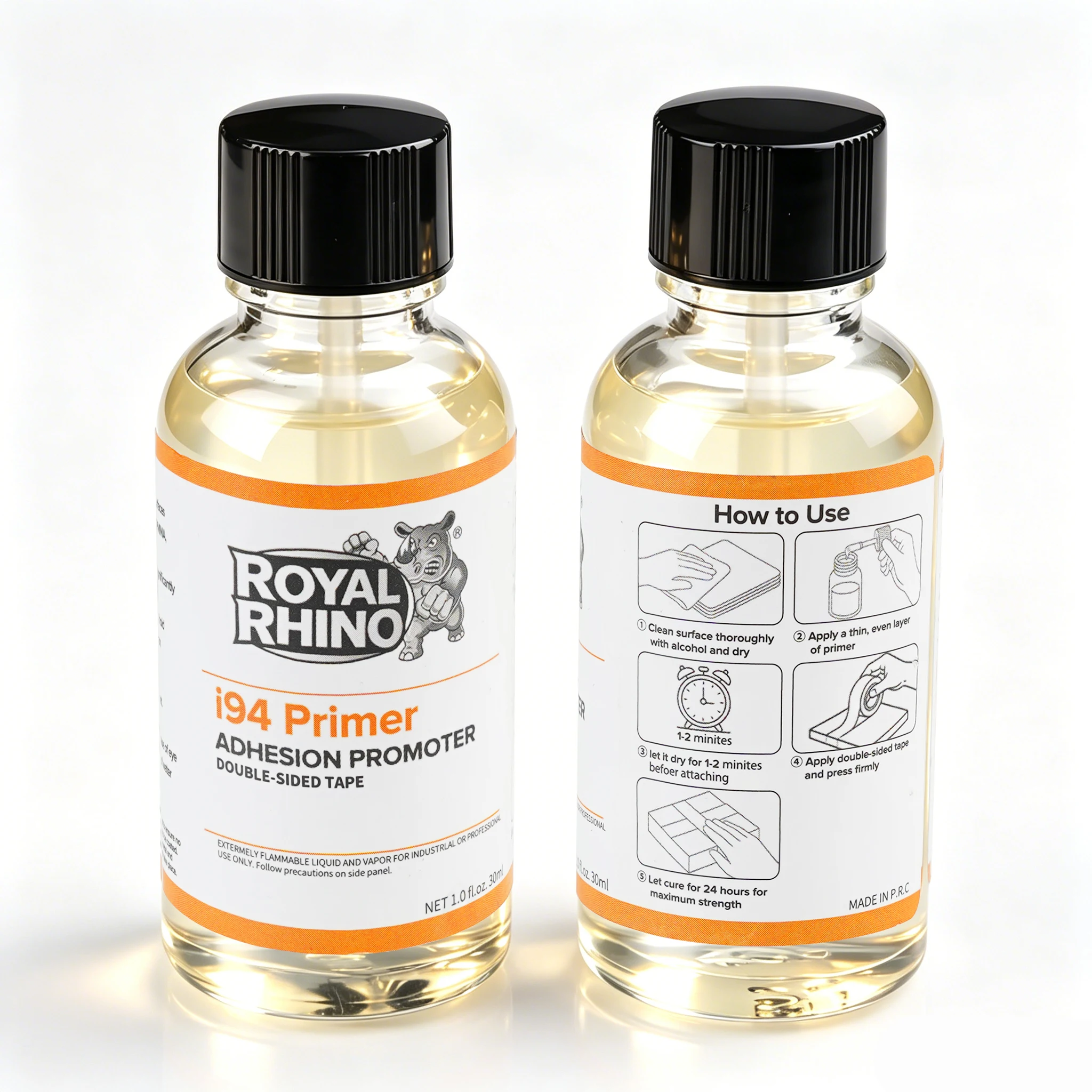 ROYAL RHINO I94 30ML Double-Sided Tape Adhesion Promoter Tape Primer For Car Wrap Tape Plastic Metal Surface Adhesion Enhancer